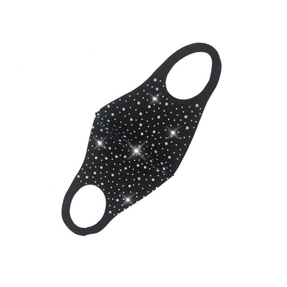 Rhinestones Sparkle Reusable Fashion Face Mask - Picture 8 of 11